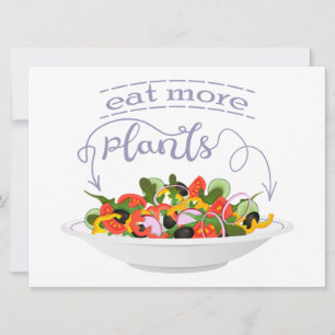 Eat more plants fresh salad motivation lettering