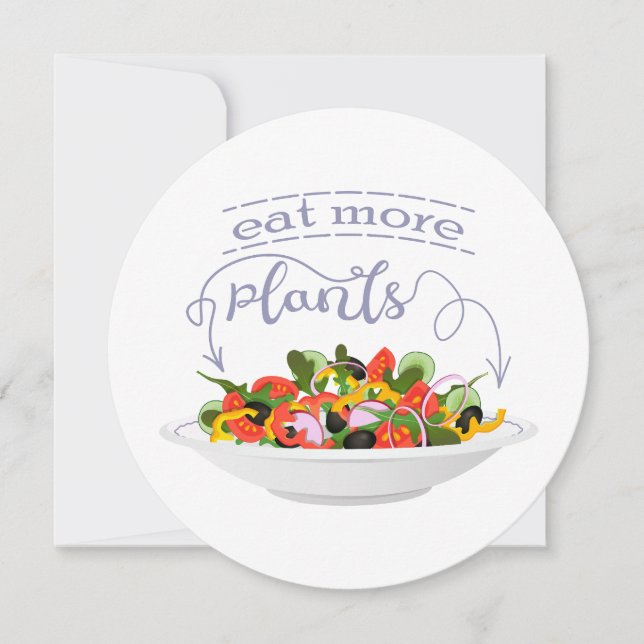 Eat more plants fresh salad motivation lettering (Front)