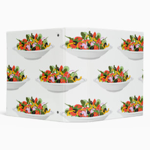 Eat more plants fresh salad motivation lettering 3 ring binder
