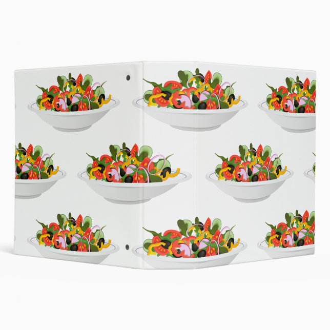 Eat more plants fresh salad motivation lettering 3 ring binder (Background)