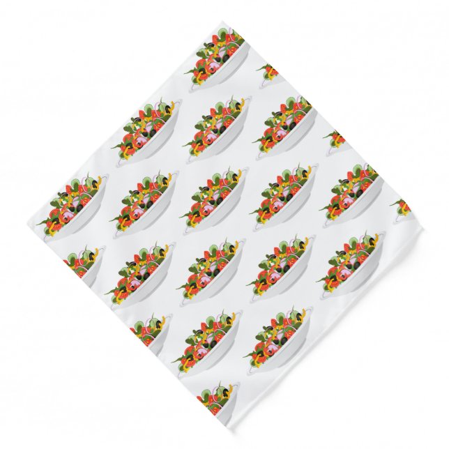 Eat more plants fresh salad motivation lettering bandana (Front)