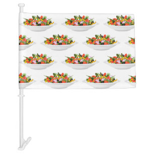 Eat more plants fresh salad motivation lettering car flag