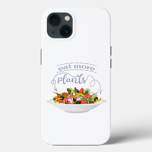 Eat more plants fresh salad motivation lettering Case-Mate iPhone case (Back)