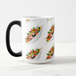 Eat more plants fresh salad motivation lettering color morph mug 
