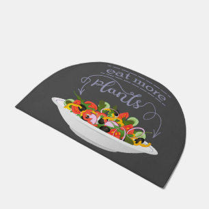 Eat more plants fresh salad motivation lettering doormat