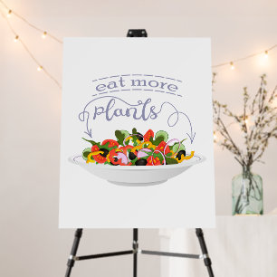 Eat more plants fresh salad motivation lettering foam board