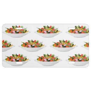 Eat more plants fresh salad motivation lettering license plate