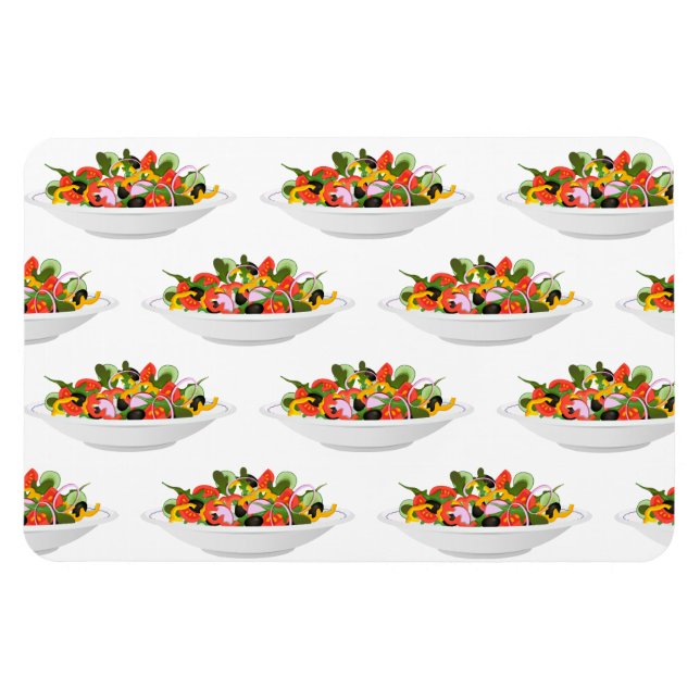 Eat more plants fresh salad motivation lettering magnet (Horizontal)