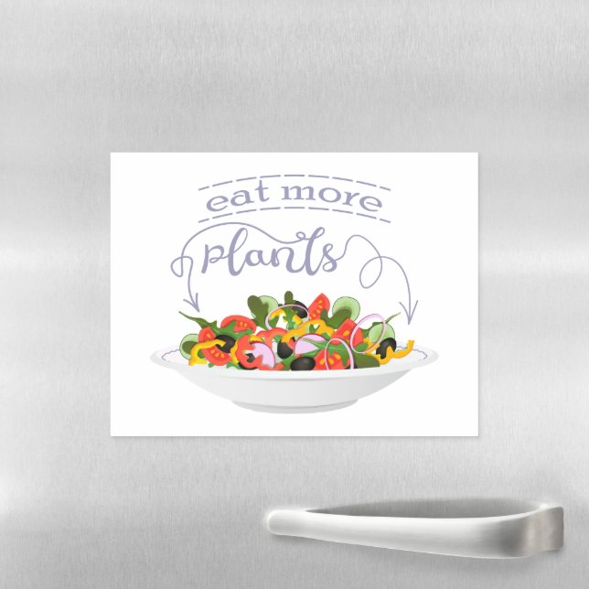 Eat more plants fresh salad motivation lettering magnetic dry erase sheet (In Situ)