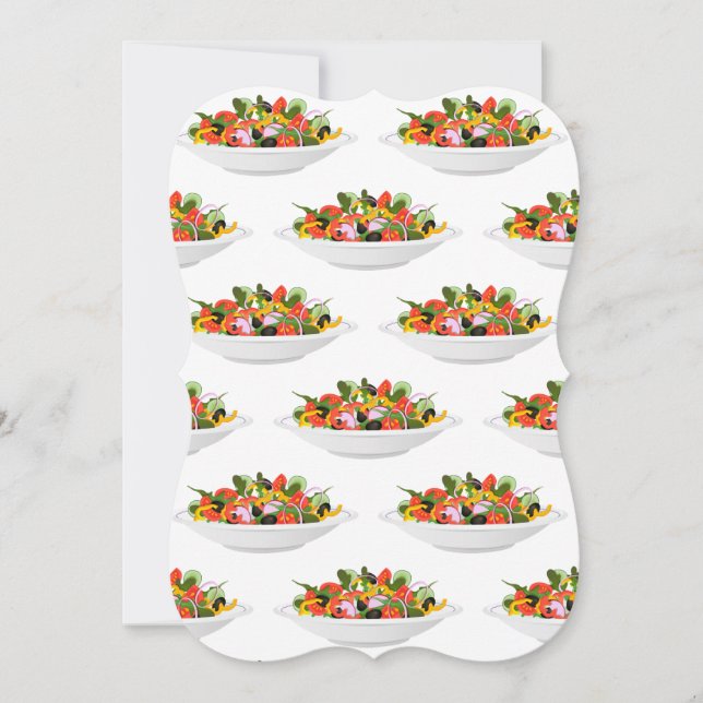 Eat more plants fresh salad motivation lettering note card (Front)