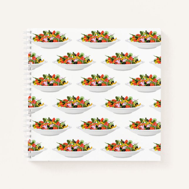 Eat more plants fresh salad motivation lettering notebook (Front)
