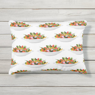 Eat more plants fresh salad motivation lettering outdoor pillow