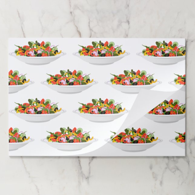 Eat more plants fresh salad motivation lettering paper pad (Folded)