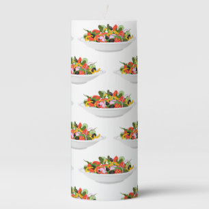 Eat more plants fresh salad motivation lettering pillar candle