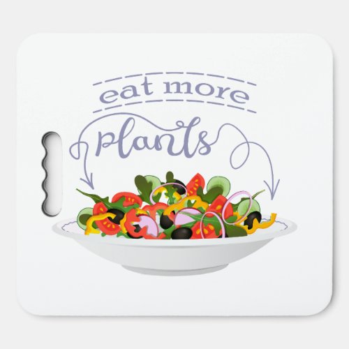 Eat more plants fresh salad motivation lettering seat cushion