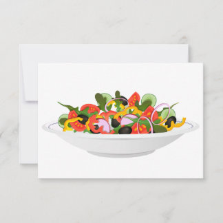 Eat more plants fresh salad motivation lettering thank you card