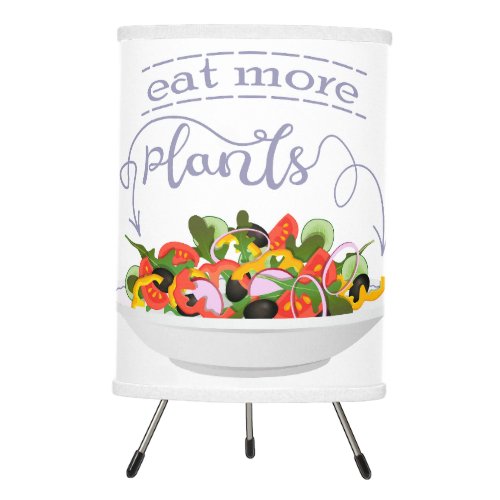 Eat more plants fresh salad motivation lettering tripod lamp