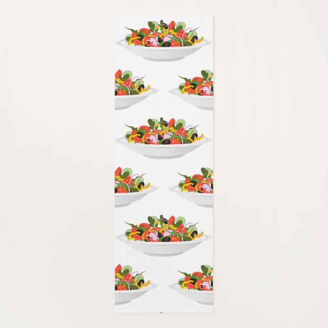 Eat more plants fresh salad motivation lettering yoga mat (Back)