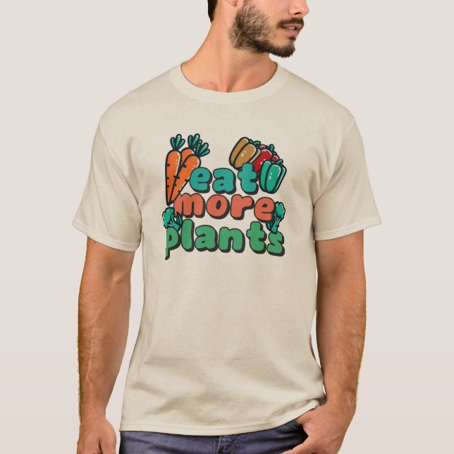 Eat More Plants Men's T-Shirt (Front)