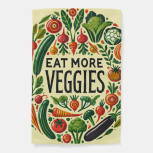 Eat More Veggie Veggie Garden Flag