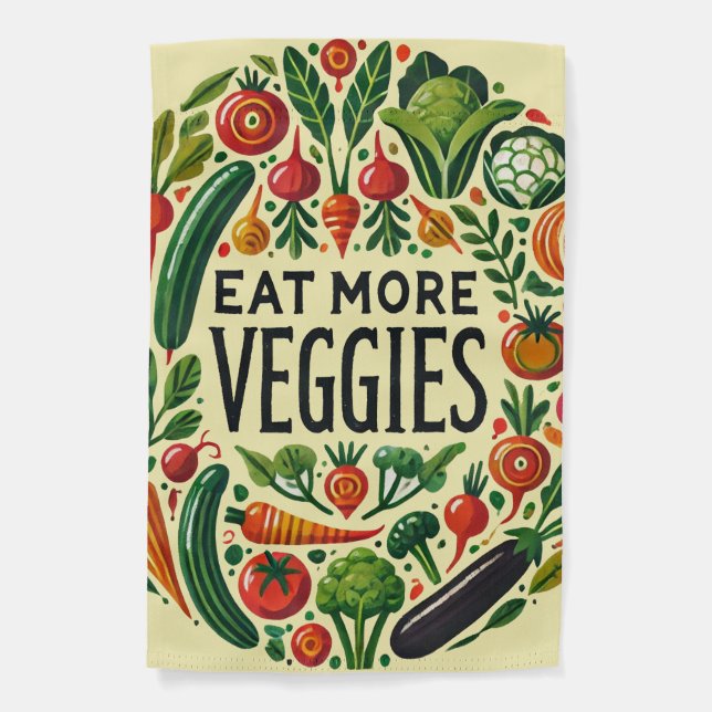 Eat More Veggie Veggie Garden                      Flag (Front)