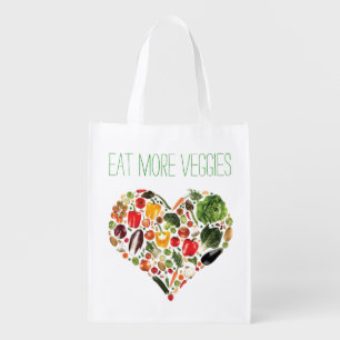 Eat More Veggies Reusable Grocery Bag