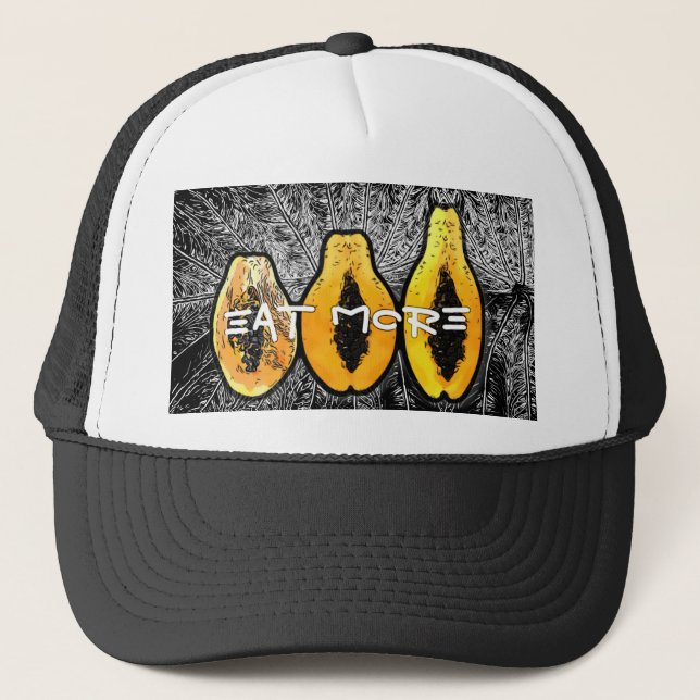 EAT MORE with KALO BLK/WHT  TRUCKER HAT (Front)