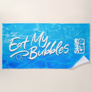 "Eat My Bubbles" Swim Life Cool Pool Beach Towel