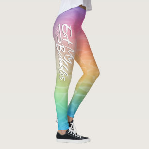 "Eat My Bubbles" Unicorn Bathwater color Swim Life Leggings