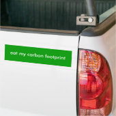 Eat My Carbon Footprint Bumper Sticker (On Truck)