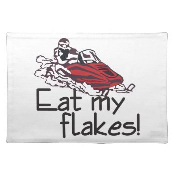 Eat My Flakes Cloth Placemat by Grandslam_Designs at Zazzle