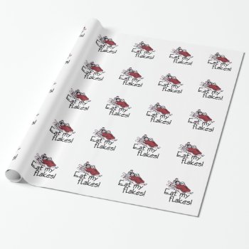 Eat My Flakes Wrapping Paper by Grandslam_Designs at Zazzle