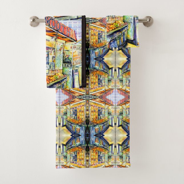 Eat, New York City Bath Towel Set (Insitu)