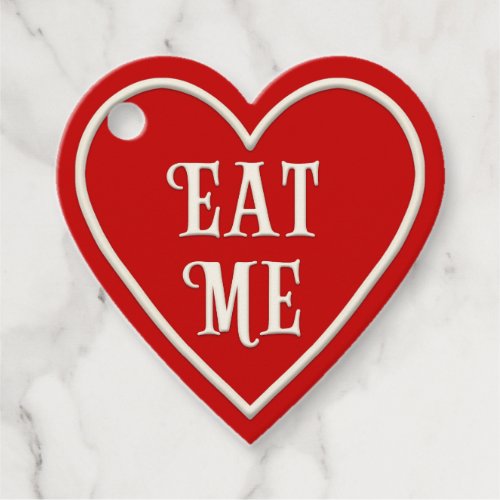 Eat One Red Heart Personalized Valentines Day Favor Tags