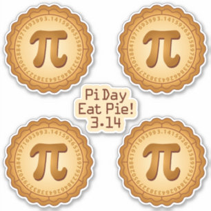 Eat Pie on Pi Day Sticker