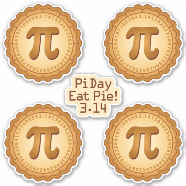 Eat Pie on Pi Day  Sticker (Front)