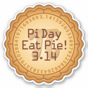 Eat Pie on Pi Day Sticker