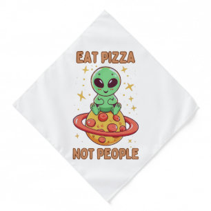 Eat pizza not people bandana