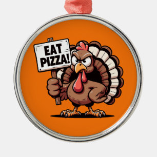 Eat Pizza Turkey Ornament