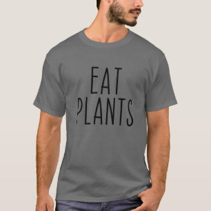 Eat Plants Plant Based Vegan Vegetarian Funny Vint T-Shirt