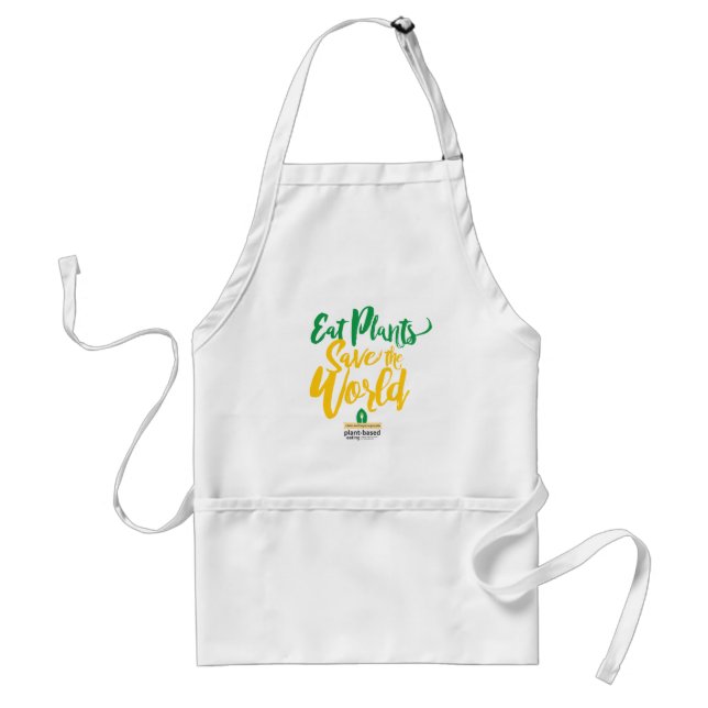Eat Plants Save the World Adult Apron (Front)