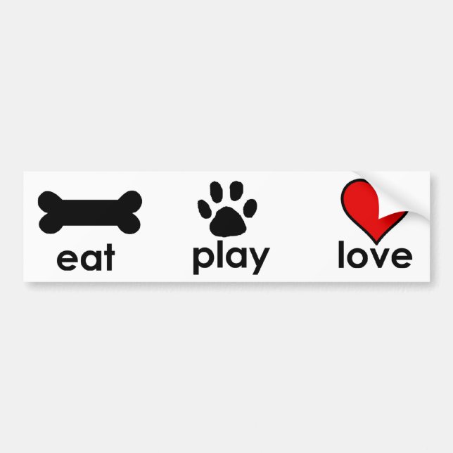Eat.Play.Love. Bumper Sticker (Front)
