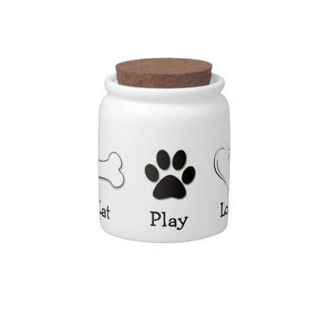 Eat, Play, Love-dog Treat Jar