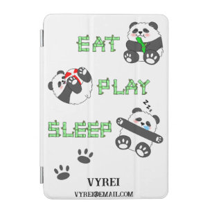 Eat Play Sleep Cute Baby Panda Comfortable Life iPad Mini Cover