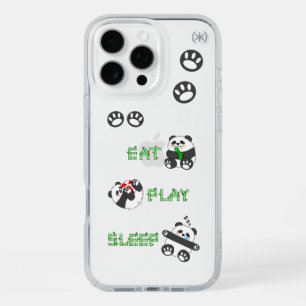 Eat Play Sleep Cute Baby Panda Comfortable Life iPhone 16 Pro Max Case