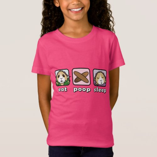 Eat Poop Sleep Guinea Pig Childrens T_Shirt