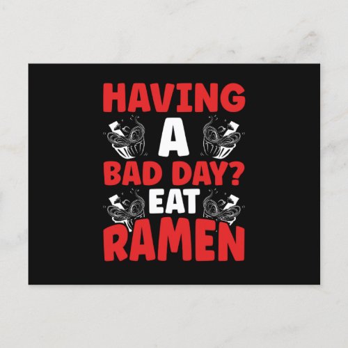 Eat ramen noodle postcard