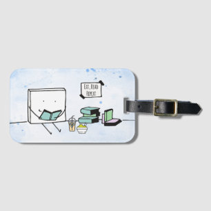 Eat, Read, Repeat Book Lover Luggage Tag