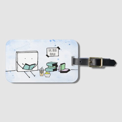 Eat Read Repeat Book Lover Luggage Tag