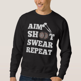 Eat Shoot Swear Repeat Vintage Darts Board Darts C Sweatshirt